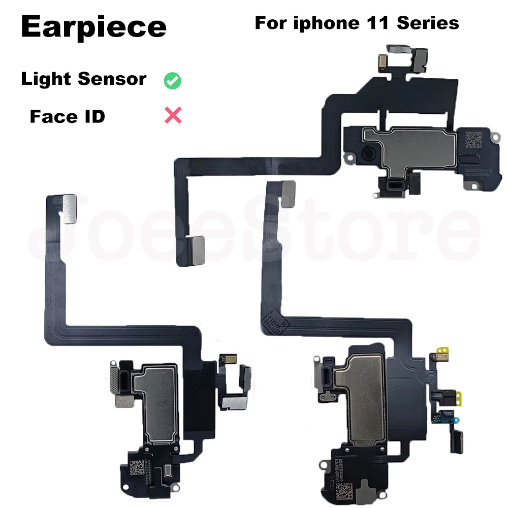 JoeeStore Top Front Earpiece Flex Cable For iPhone 11 12 Pro Max X XS XR Proximity Sensor Original Earphone Speaker Assembly