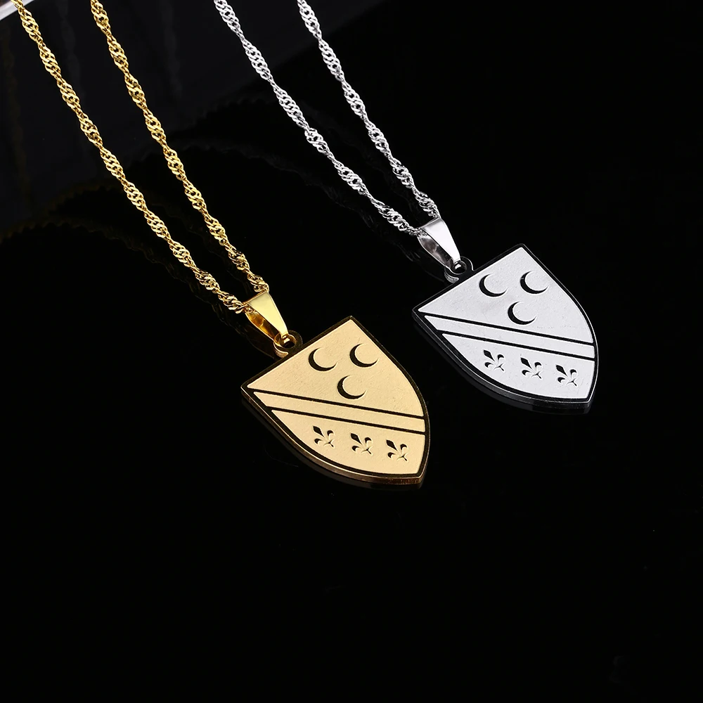 Image of Mode Bosnians Anhänger Halsketten Edelstahl Gold Farbe Silber Farbe Charme ethnischen Bosna Schmuck Geschenk