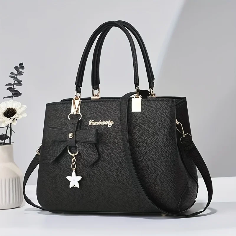 

Elegant Shoulder Bag with Bowknot Decoration, Multiple Compartments, Fashion Handbag, Suitable for Work, Party, and Daily Use