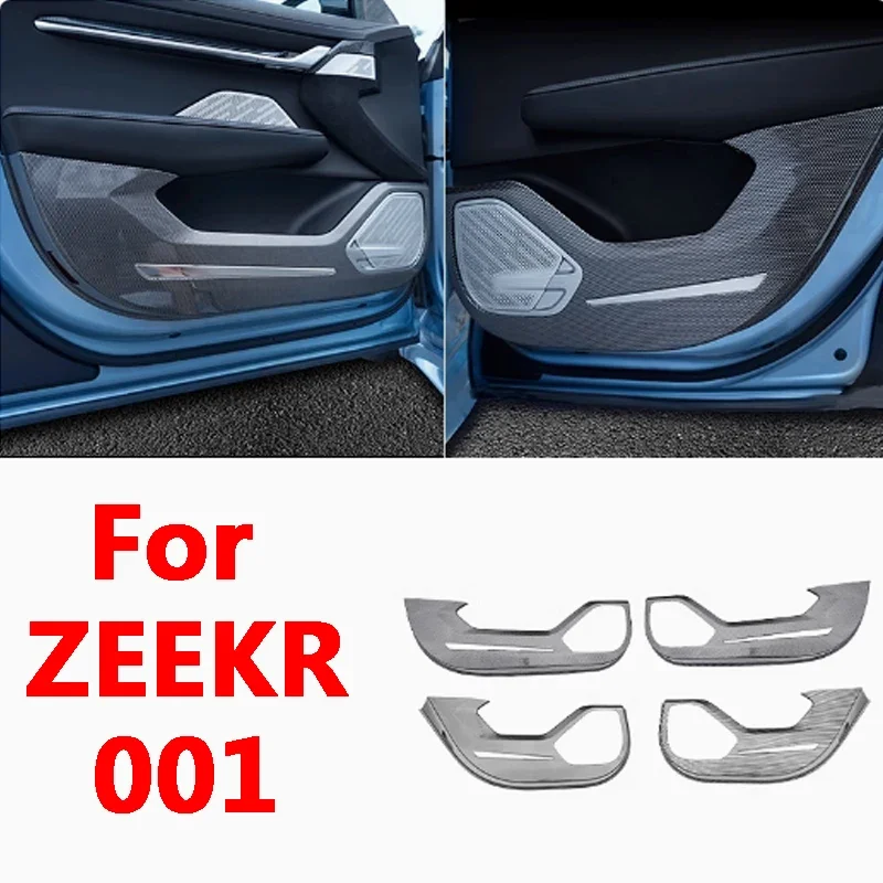 

For ZEEKR 001 2022 2023 Car Stainless Steel Door Protector Pad Anti Kick Anti-dirty Pad Mat Decoration Accessorie Cover