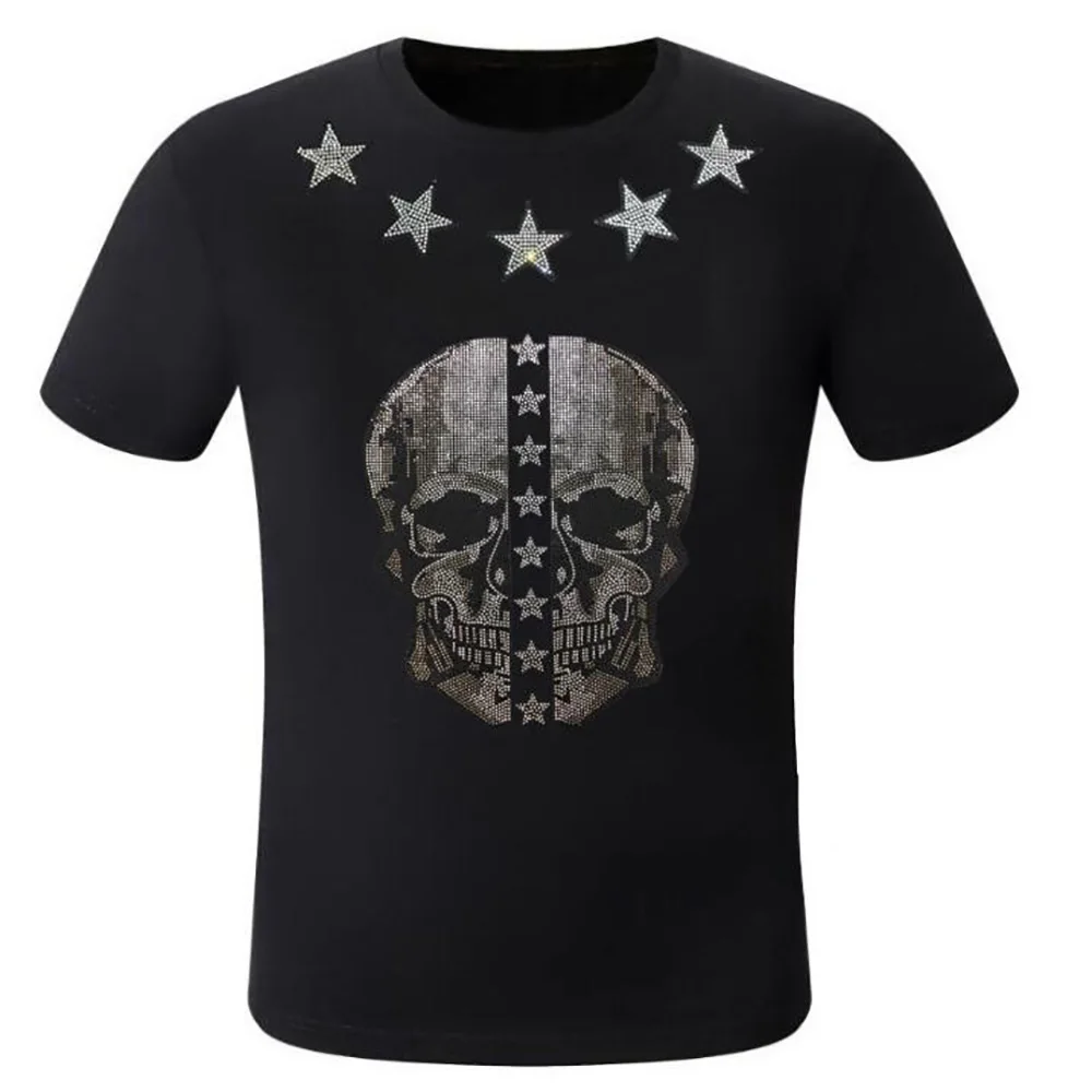 

2023 Designer Rhinestone T-shirt New Fashion Summer and Men Tees Casual Mens Pullover Streetwear 016