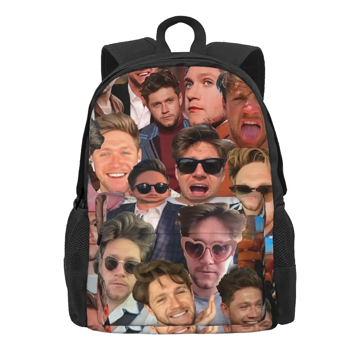 NiallHoran Foto-Collage-Rucksack, Tagesrucksack, großes Fassungsvermögen, für Jungen und Mädchen, Büchertasche, Schultasche, Umhängetaschen für Männer und Frauen
