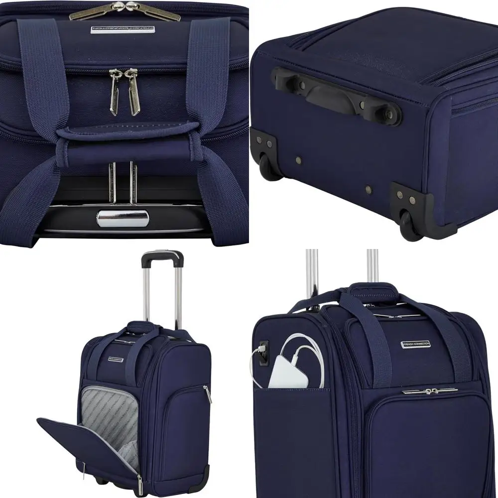 

Blue Depths 16 USB/USB-C Enabled Underseat Carry-On Luggage by French Connection