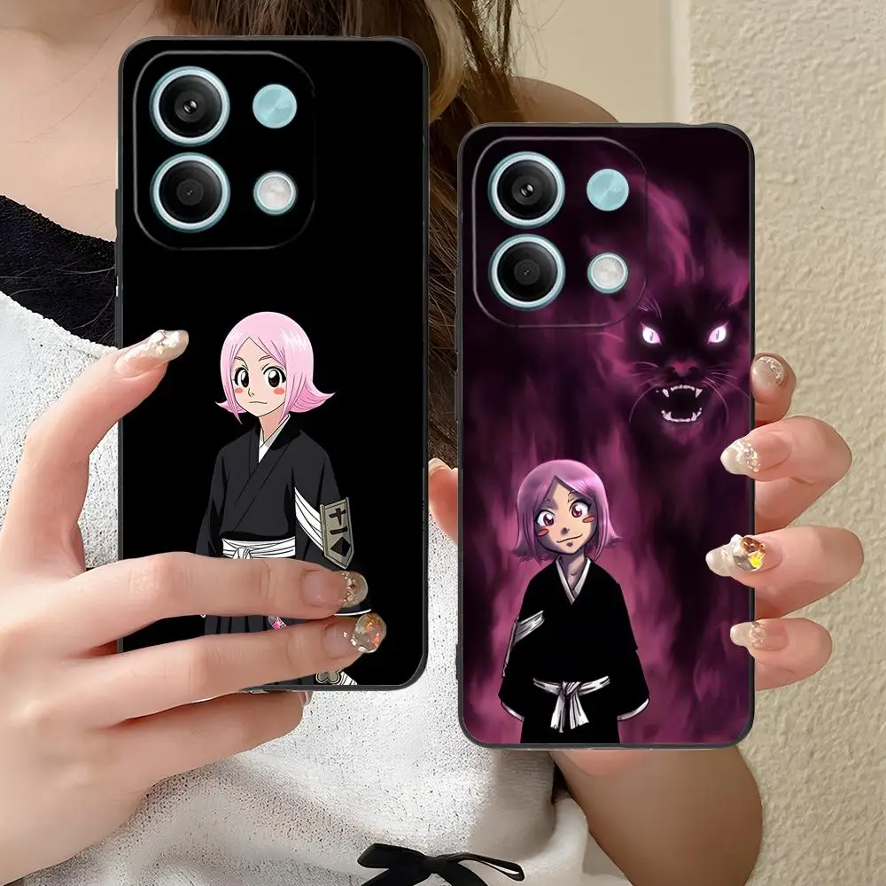 

Чехол для телефона Bleach Kusajishi Yachiru для Xiaomi Redmi Note 14 13 12 11 A5 3 2 1 Pro Plus 4G 5G с цветной печатью, чехол для смартфона