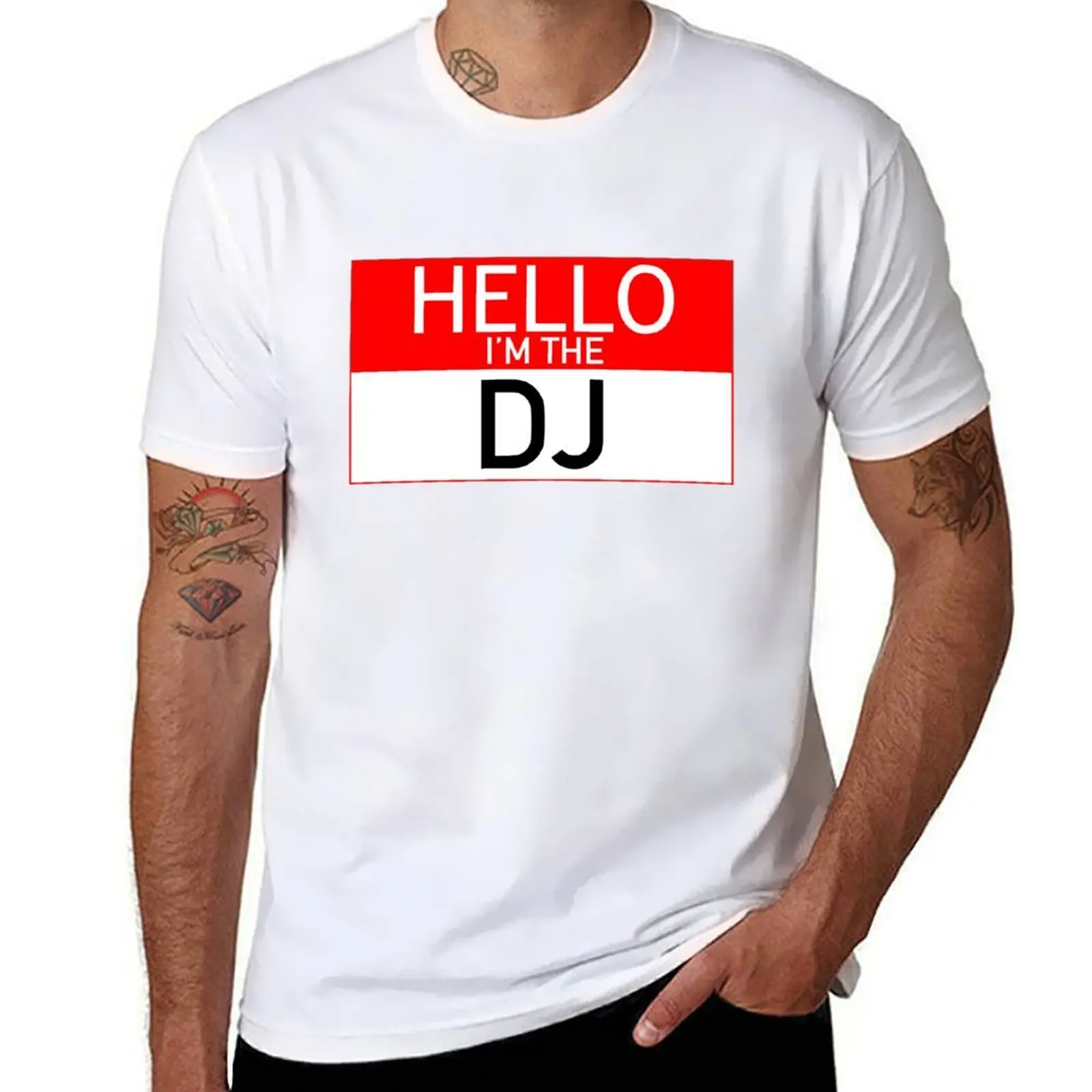 

Hello I'm The DJ T-Shirt man t shirt cotton cotton t shirts high quality T-Shirt