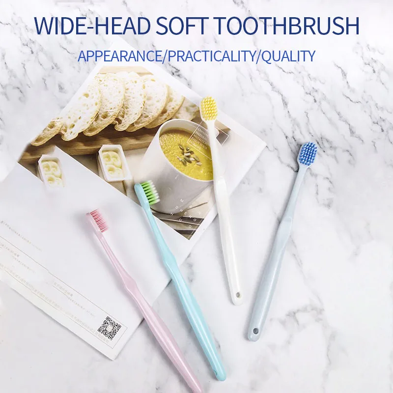 Manual Soft Toothbrush Wide Head Individual Carton Packaging Men Women Couple Family Travel Comfortable