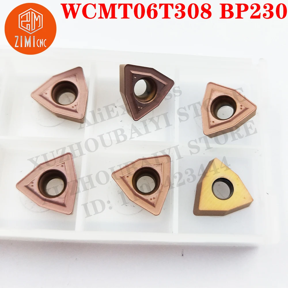 WCMT06T308BP230 WCMT06T308 Inserti per trapano a U in carburo Utensili di tornitura indicizzabili Lama per trapano a U per tornio da taglio Strumenti CNC utensili da taglio