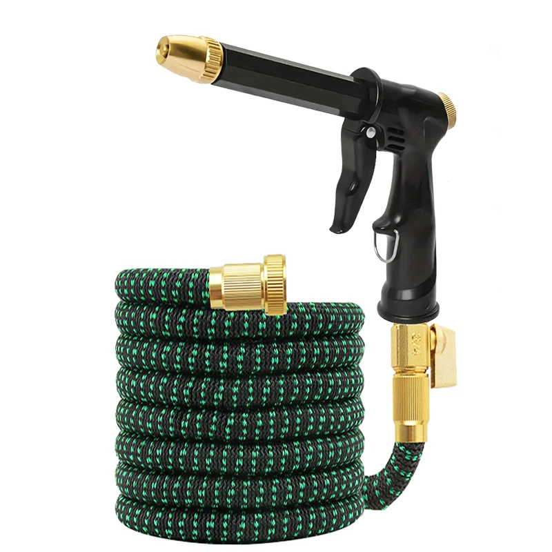 High Pressure Telescopic Garden Hose, Cleaning Water Gun, Adjustable Nozzle, Used For Car Washing And Cleaning Tools