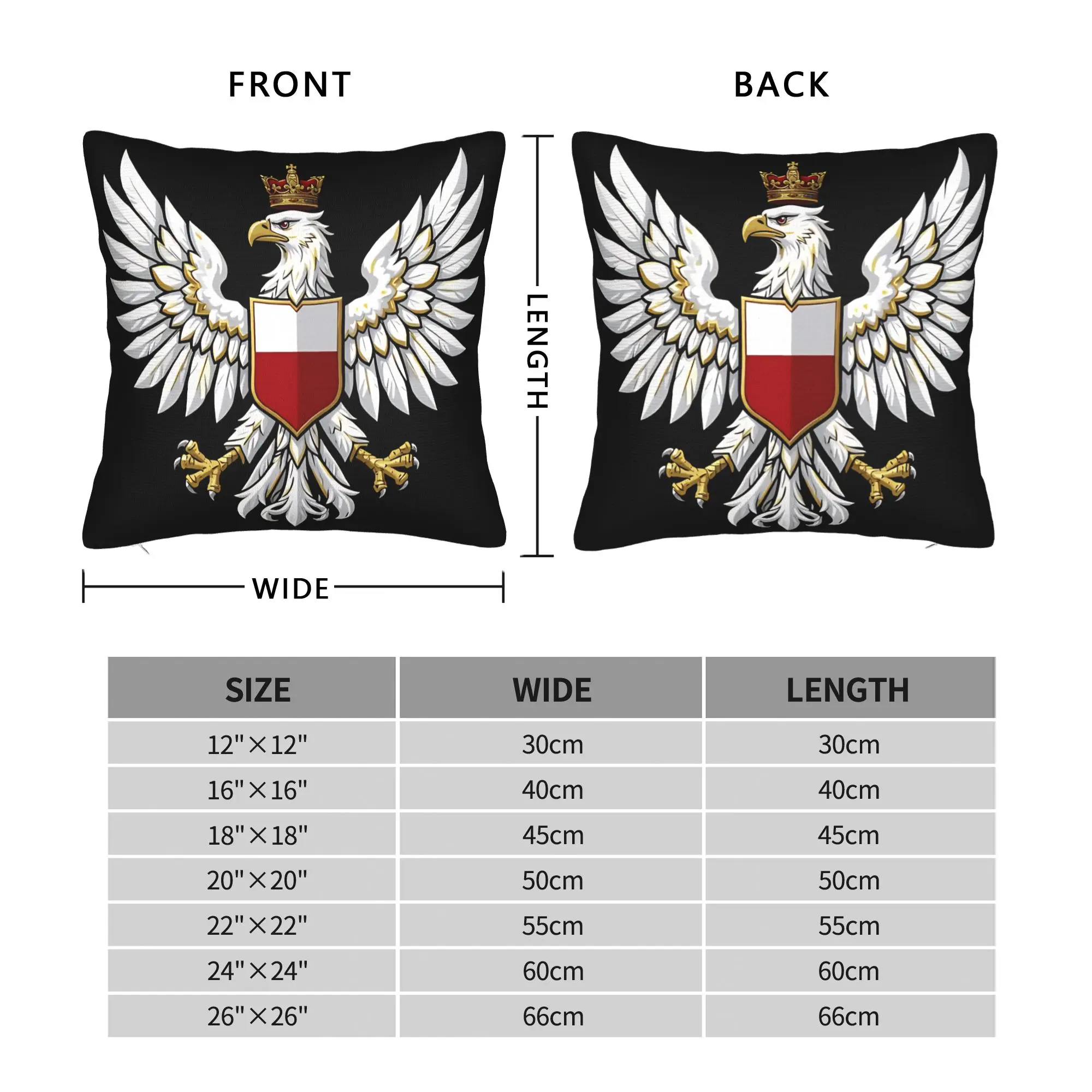 Polish Eagle  Pillow Case  Cute Funny Pillow Cover Soft Pillowcases For Living Room Chair