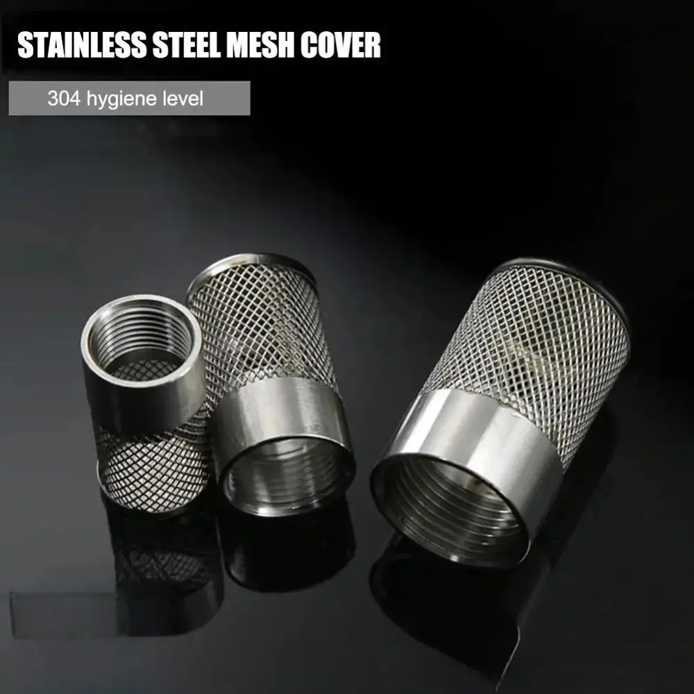 25/30/36mm Internal Thread Filter Cover 304 Stainless Steel High Pressure Suction Strainer Round Garden Hose Inlet