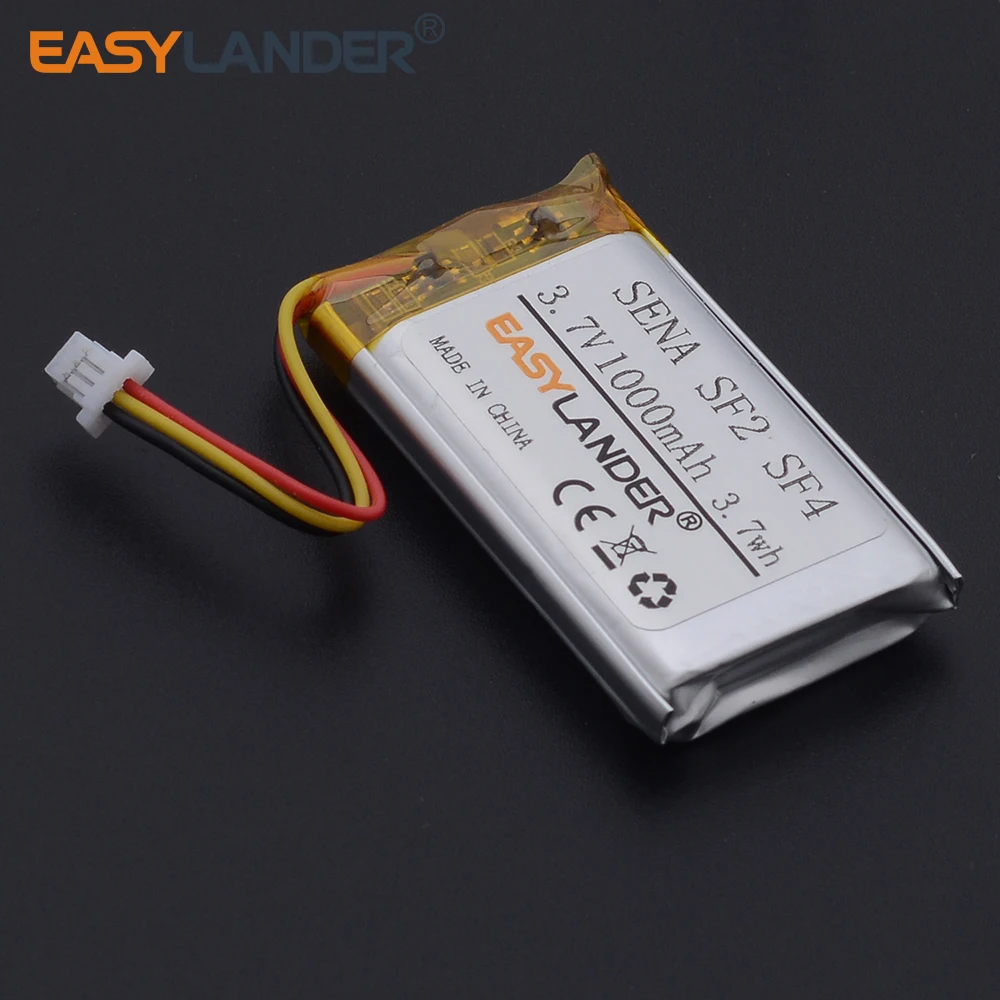 Batteria 3.7V 1000mAh PER Sena SP52 SP52-C SF4 SF2 SF2-02 S7A-SP52 Moto Auricolare Bluetooth Casco Interfono XK 752439-image
