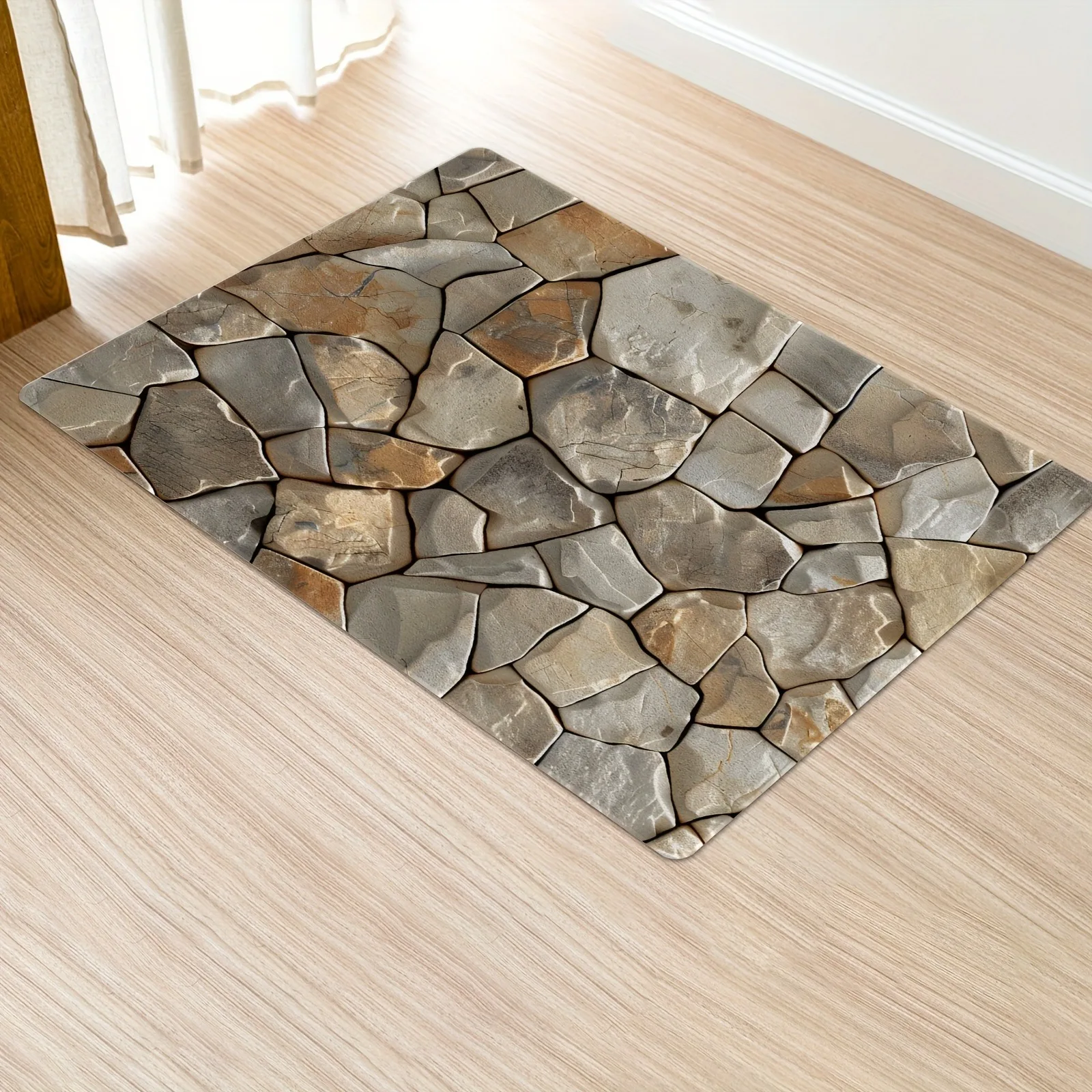 1PC Stone Kitchen Rug Non-Slip Door Mats Pop design Bathroom Rug Bath Mat Carpet for Home Sink Laundry Decor