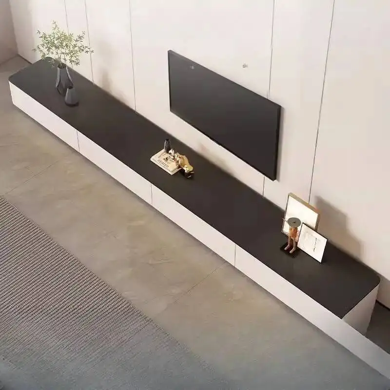 حامل تلفزيون ضيق عالمي رخيص وحديث وبسيط مصمم على الحد الأدنى حامل تلفاز أرضية منخفضة أثاث تلفزيون Mueble Para #2