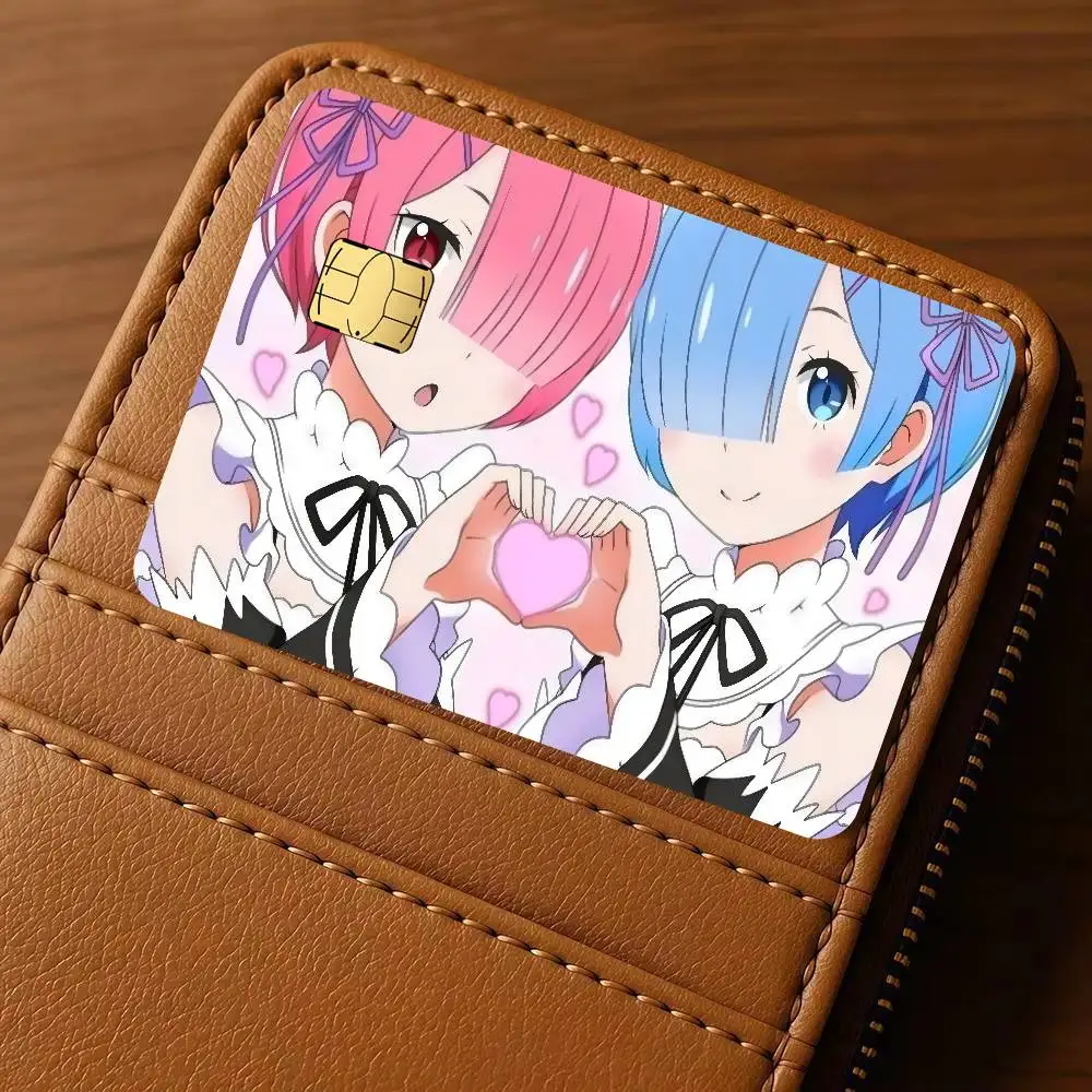 Re ZERO Starting Life in Another Emilia Credit Debit Card Sticker Sticker Decoration Waterproof Small Chip Card Skin Sticker
