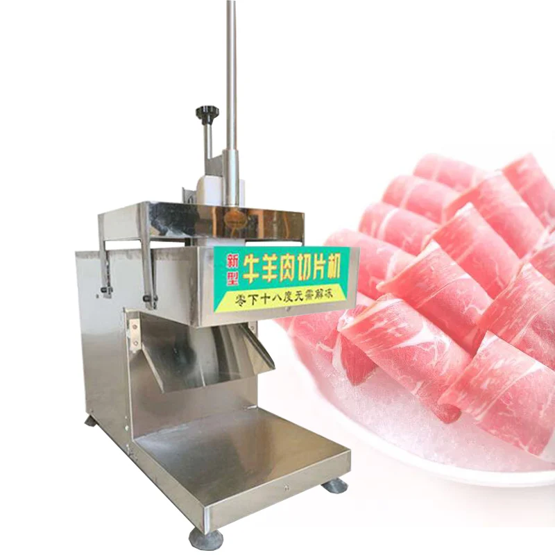 High Quality Cutting Mutton Beef Roll Slicer Machine Cut All Kinds Of Rolls Frozen Meat Slicer Maker