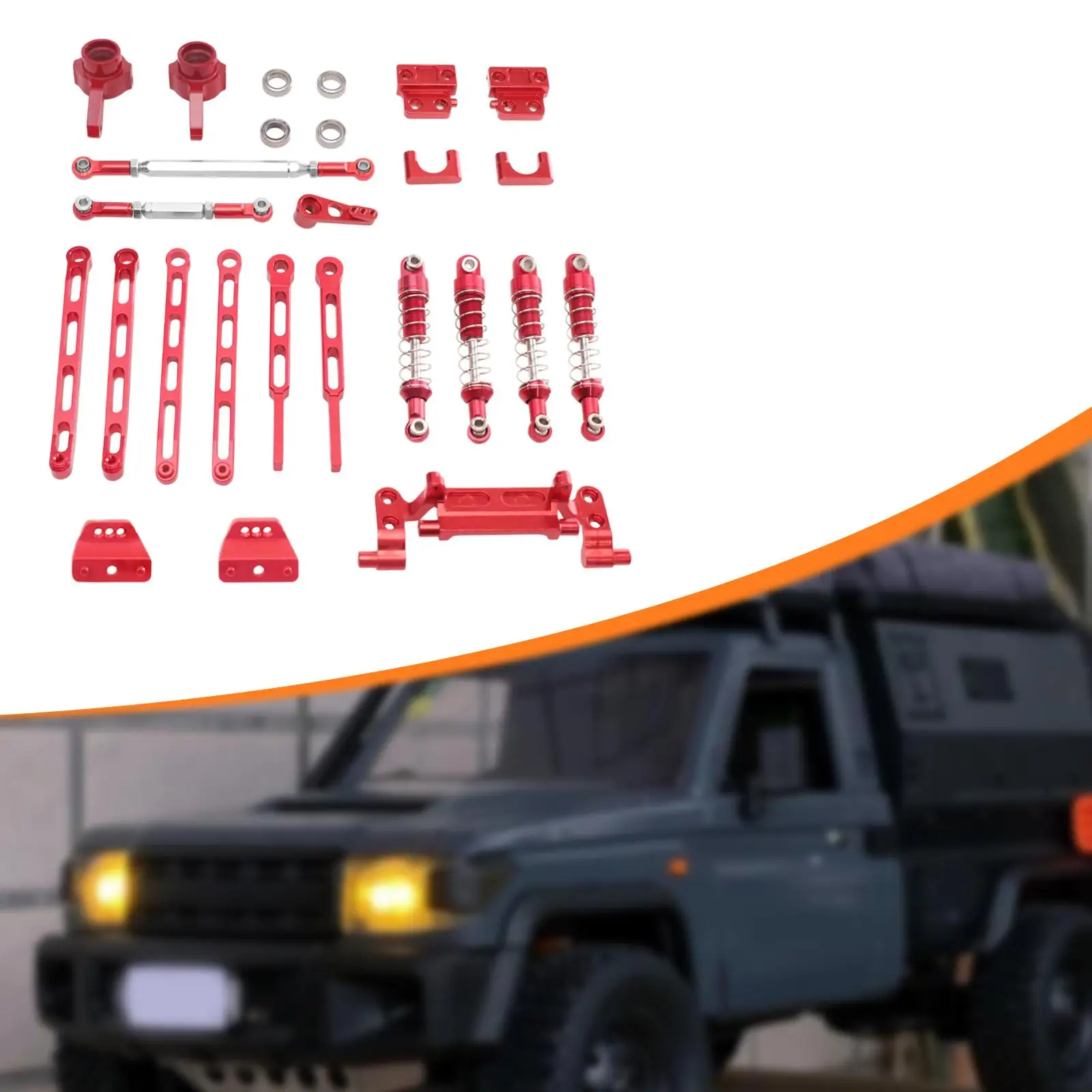 

1:12 Комплект передней и задней оси радиоуправляемого автомобиля, аксессуары, высокопроизводительные профессиональные запасные части для радиоуправляемых автомобилей, амортизаторы для MN82T LC79