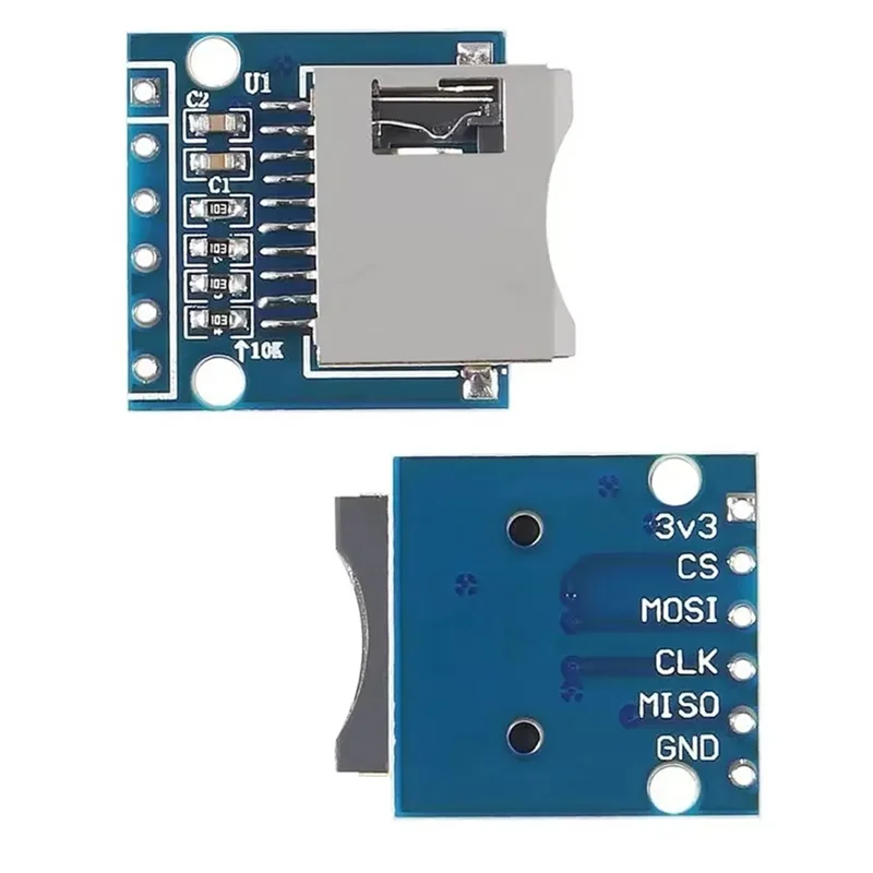 

A48I 20Pcs Micro-SD Mini Storage Expansion Board Mini Micro-SD TF Card Memory Shield Module With Pins For Arduino