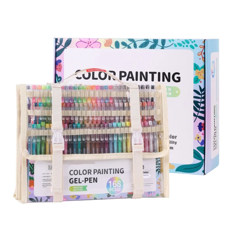 Acrylic Marker Pen Planner Pen Set of 168 Pieces Color Storage Bag Painting and Doodling Gift Box