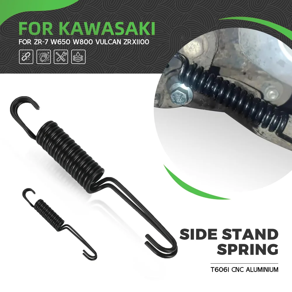 For Kawasaki ZR-7 W650 W800 Vulcan 900 1600 800 1700 1500 /ABS ZRX1100 Feet Side Foot Frame Spring Bracket Support Motorcycle