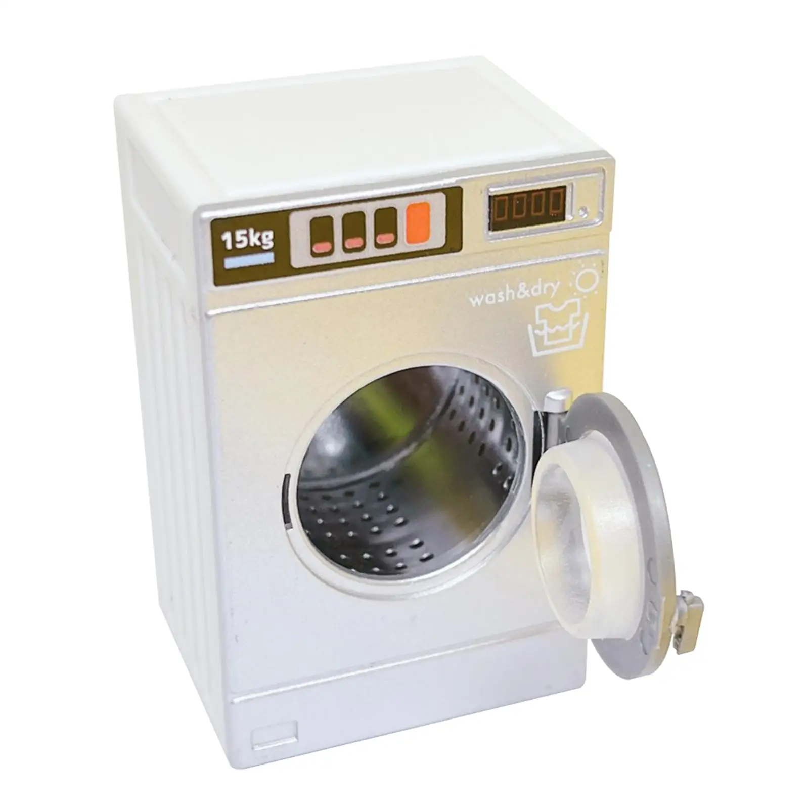 

Dolls House Washing Machine 1/12 Toddlers Toy Washing Machine Kids Adults