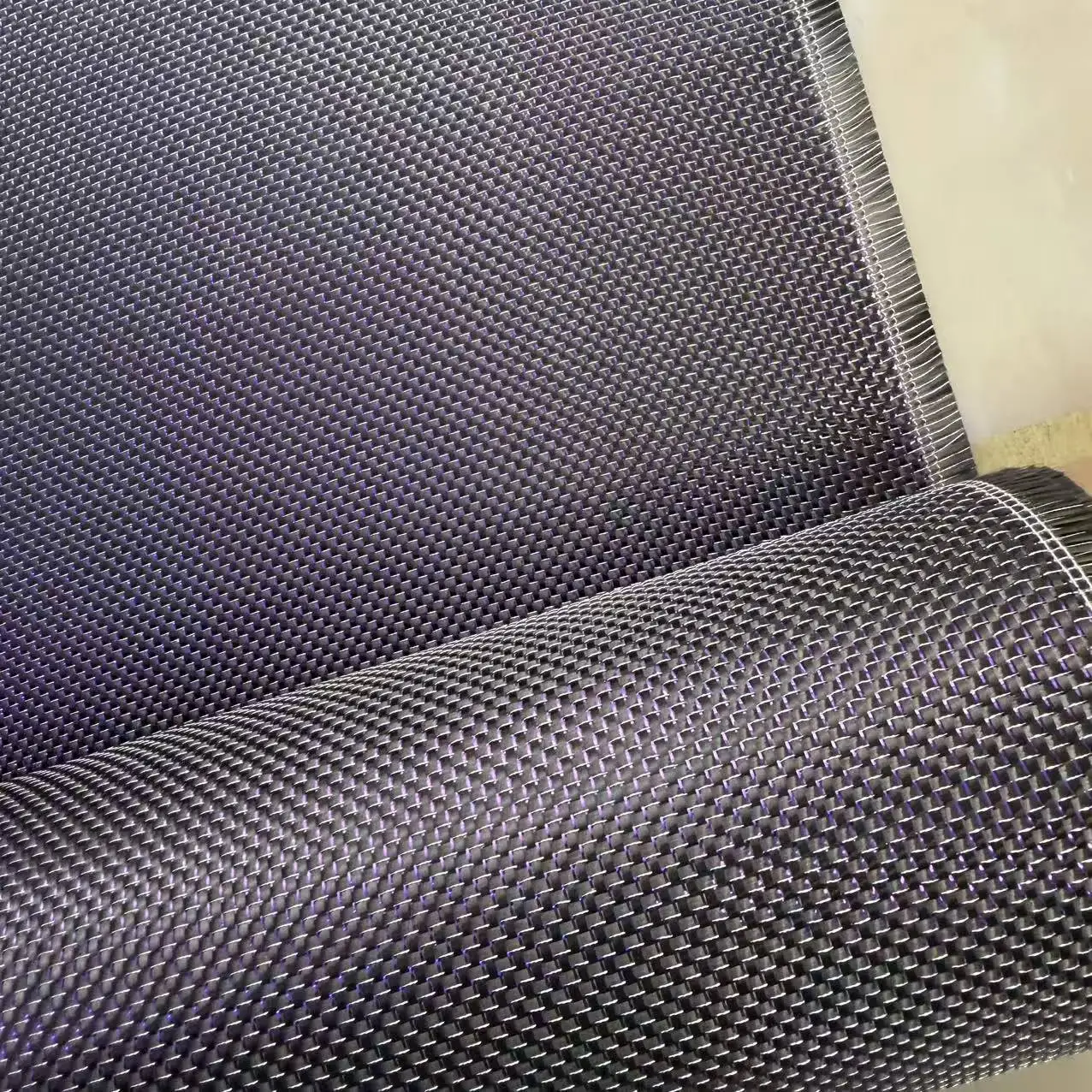 3K200g 40''/100cm Metall-Draht-Kohlefaser-Gewebe Gold Grün Blau Rot+Silber/Silber+Silber Gemischtes Gewebtes Farbiges Kohlefaser-Gewebe – Detail 2