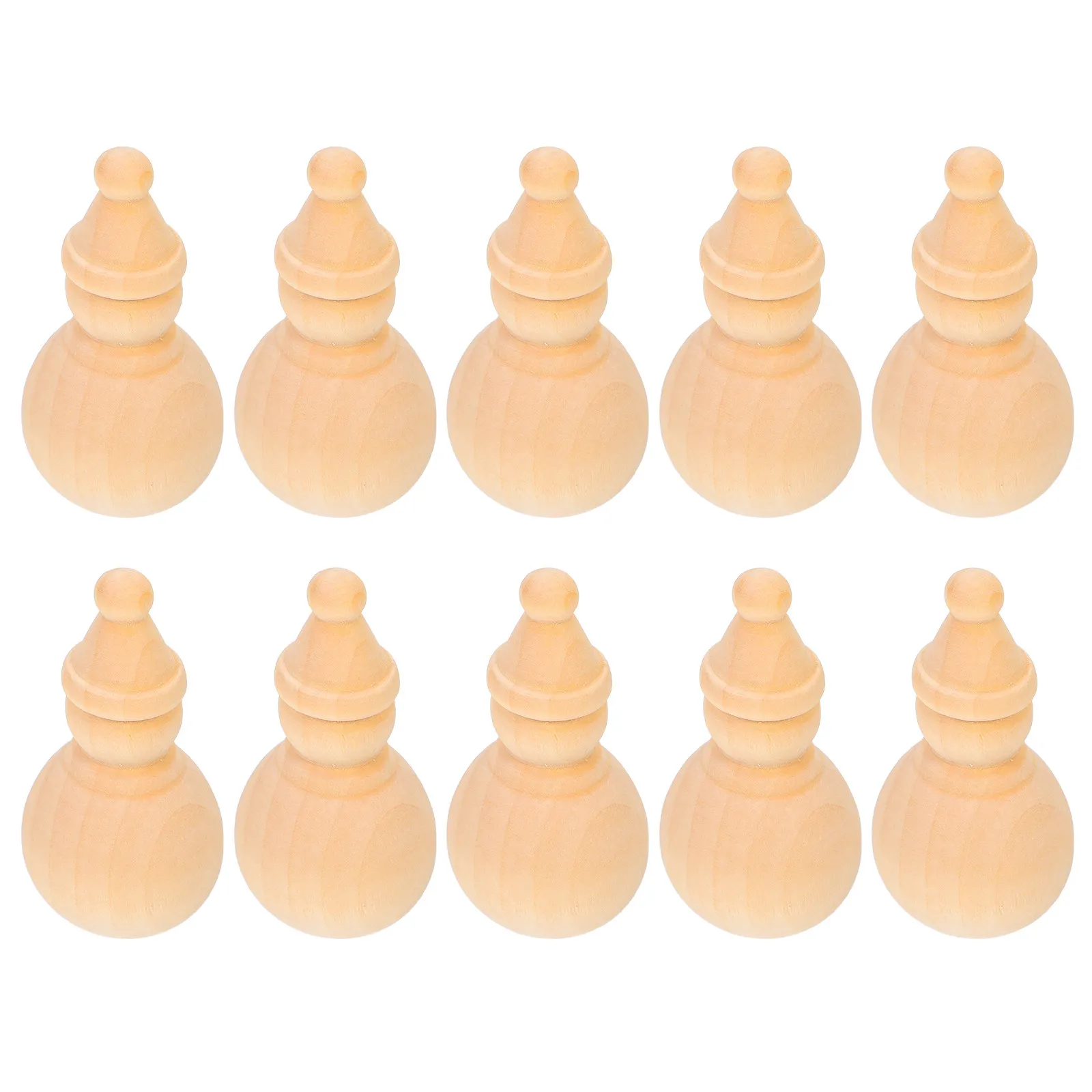 

10Pcs Natural Wood Snowman Craft Figures Unpainted DIY Holiday Ornaments for Home Decor Painting Art Projects Mini Wooden