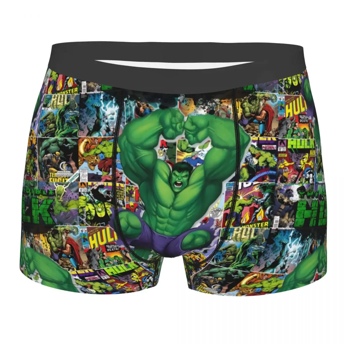 

Custom Novelty American Superhero Hulk Boxers Shorts Panties Men's Underpants Stretch Briefs Underwear