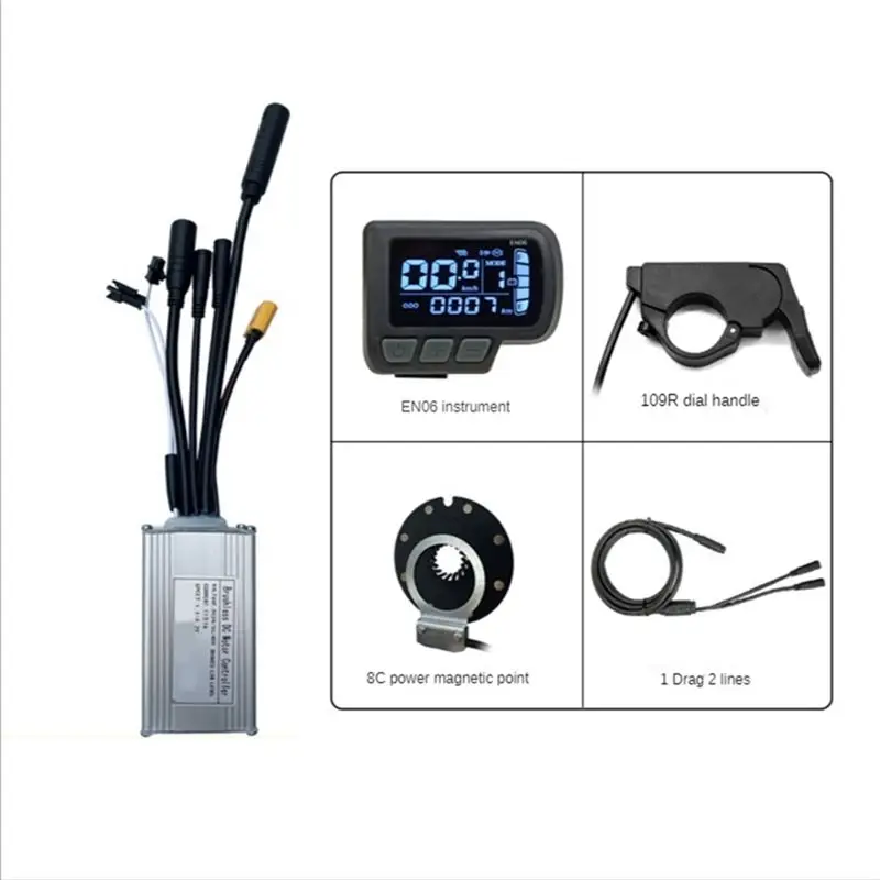 SHGO 17A 109R Thumb Throttle LCD Display Controller System for 24V/36V/48V 250W/350W Motor ED06 Universal Kit