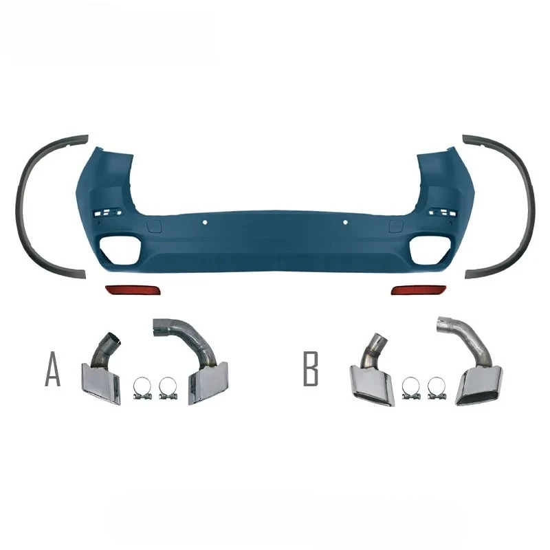 For 14-18  X5 F15 Modified MT Front and Rear Bumper Assembly Side Bars M Sport Body Kit Suitable