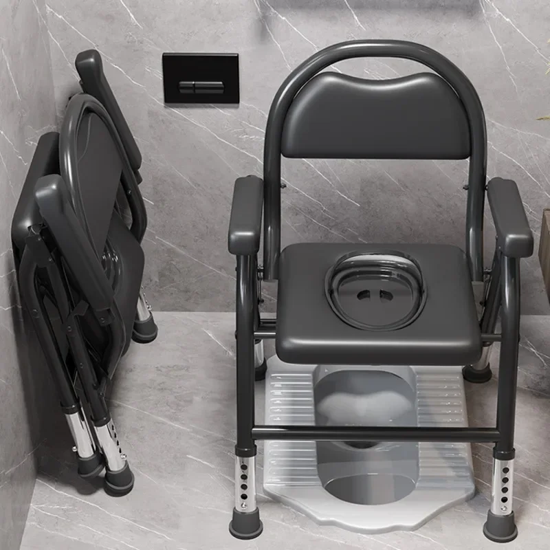 

Toilet Chair – Home Disabled Bath Chair, Pregnant Women Bathroom Seat, Elderly Folding Toilet Stool, Portable Bathroom Chair