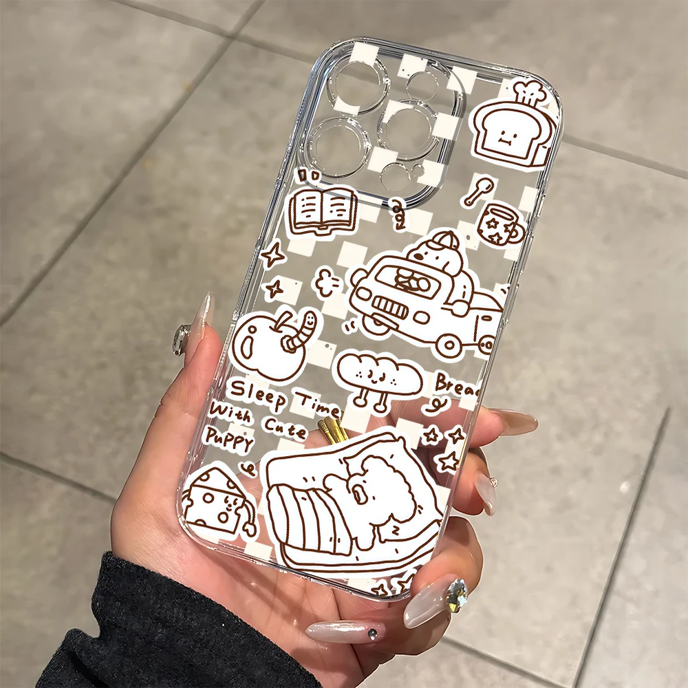 Cute Pet Daily Silicone Phone Case for iPhone 17 16 15 14 13 12 11 Pro Xs Max Air Mini 7 8 6 6s Plus SE 2020 2022 Cover