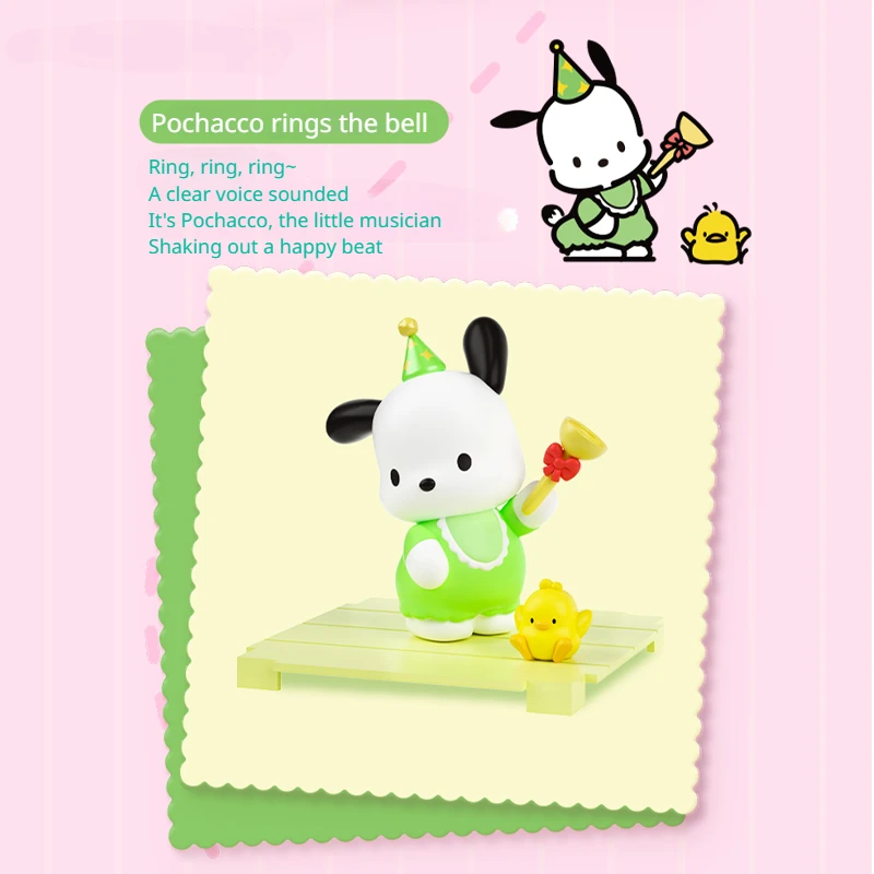 MINISO Blind Box Sanrio Ode To Joy Series Doll Model Kawaii Desktop Decoration Micro  Birthday Gift Cinnamoroll Pochacco