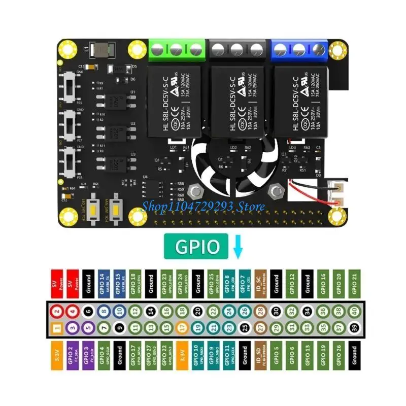 Y2GD Industrial Relays Modul Netzteil Controller -Expansionskarte mit Doppellüfter