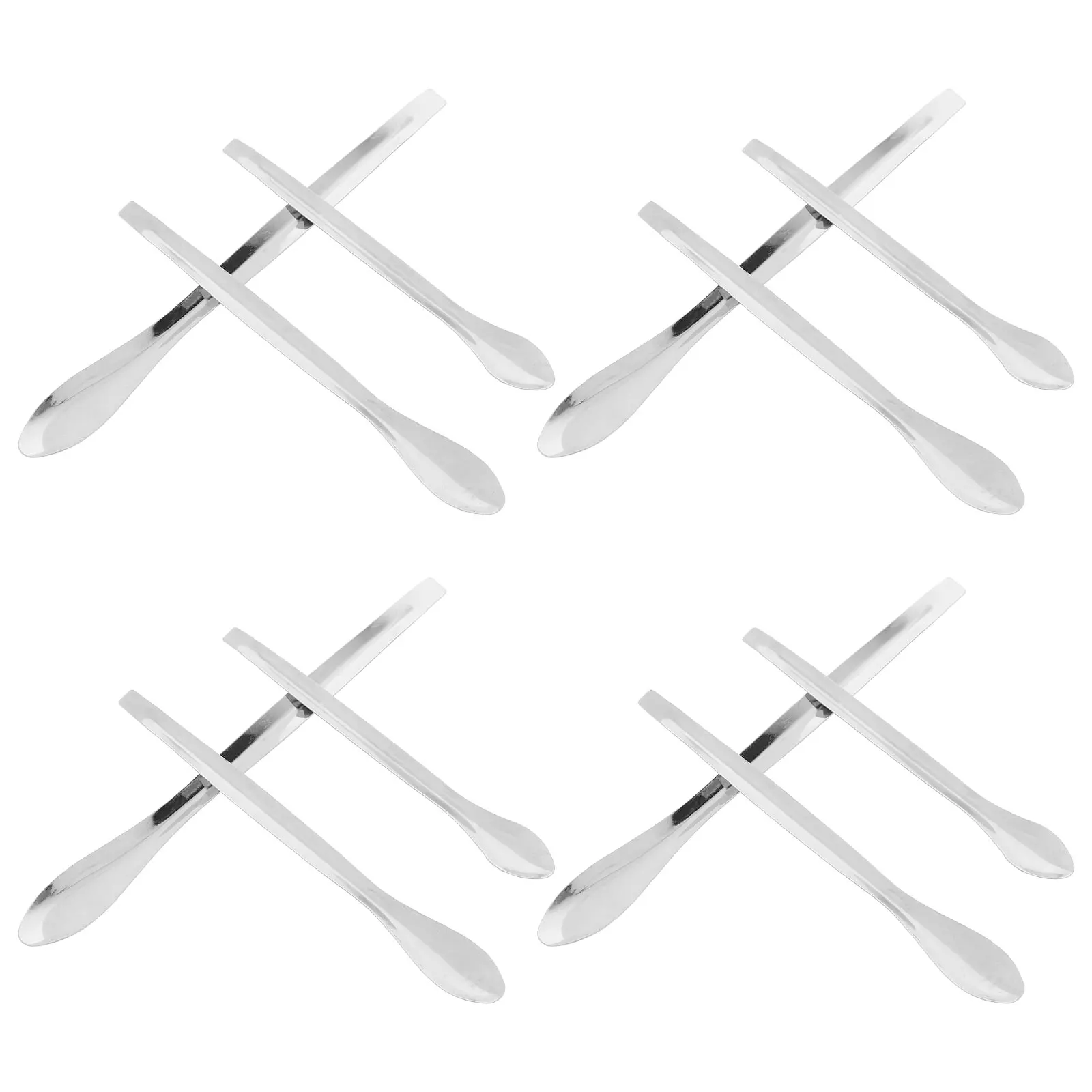 

12 Pcs Stainless Steel Medicine Lab Mixing Scoops Single Head Sampling Spatulas Reagent Teaching Equipment