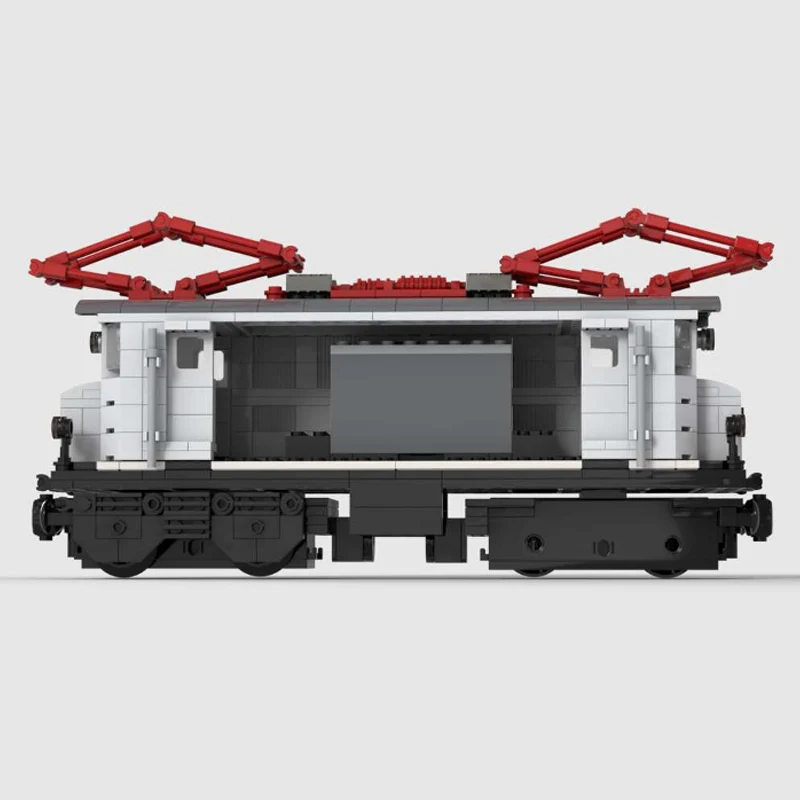 City Car Model MOC Building Bricks Railway 1245 Electric Locomotive Modular Technology Children Holiday Gifts Assemble Toys Suit