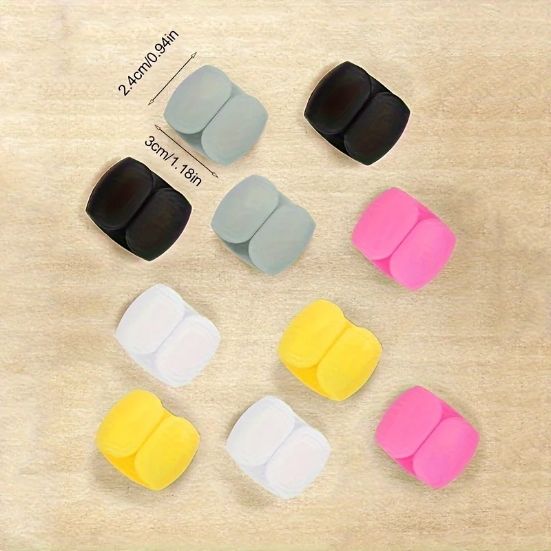 Multi functional wire storage clip, used for charging cables and headphone cables, anti entanglement storage solution