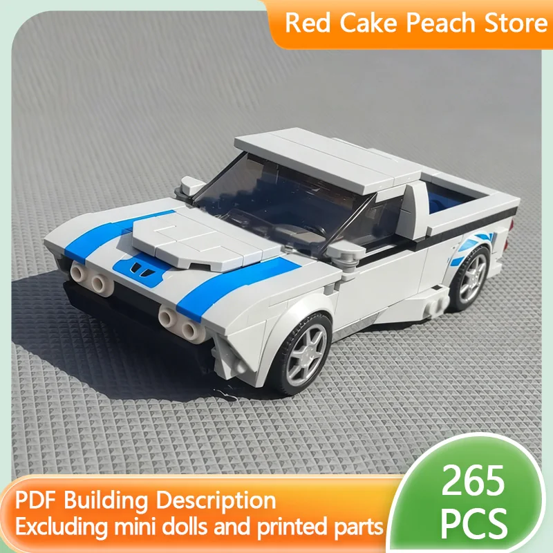 

Модель скоростного гоночного автомобиля MOC, строительные кирпичи, классический пикап, модульная технология, детские праздничные подарки, сборка игрушек, костюм