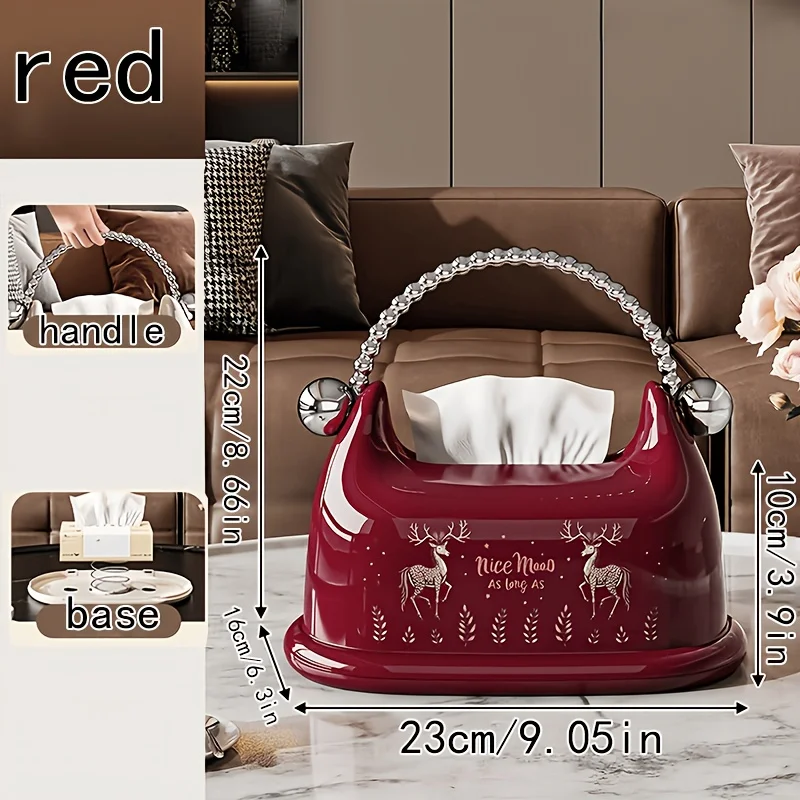 

Многофункциональный держатель для салфеток с ручкой - универсальный настольный диспенсер для салфеток - регулируемый по высоте контейнер для хранения салфеток