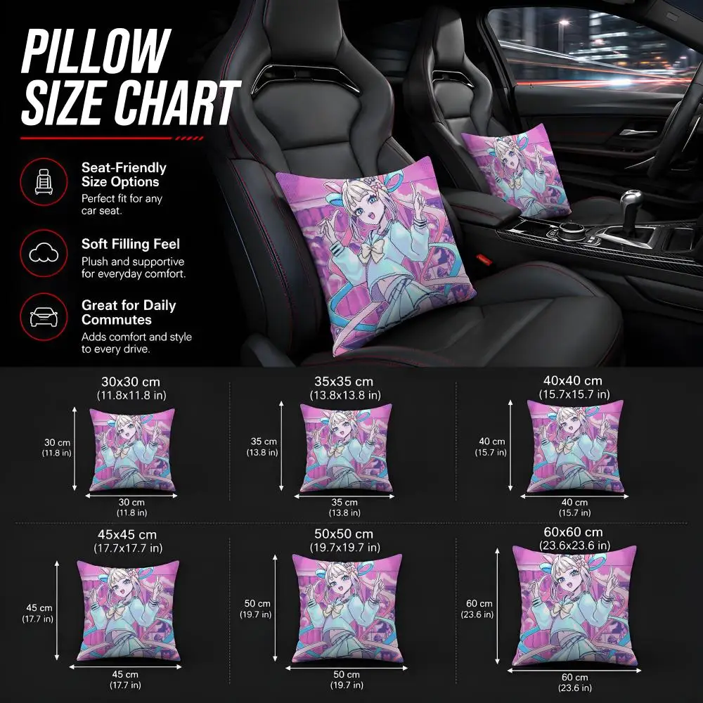 Needy Girl Streamer O-Overload Kangel Game Anime Functional Window Seat Wear Resistant Cushion Creative Washable Everyday Style