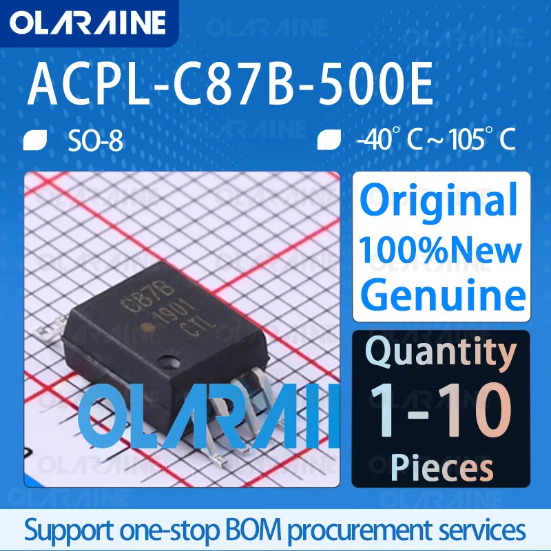 

1/5/10Pcs Original ACPL-C87B-500E Opto-isolated amplifiers 1 Channel If 230 mA Bandwidth 100 kHz Vos 9.9 mV