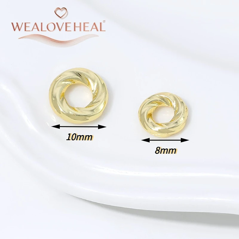 18K vergoldete Messing-Distanzperlen, Trennperlen, runde Perlen für DIY-Armbänder, Halsketten, Schmuckherstellungszubehör – Detail 17