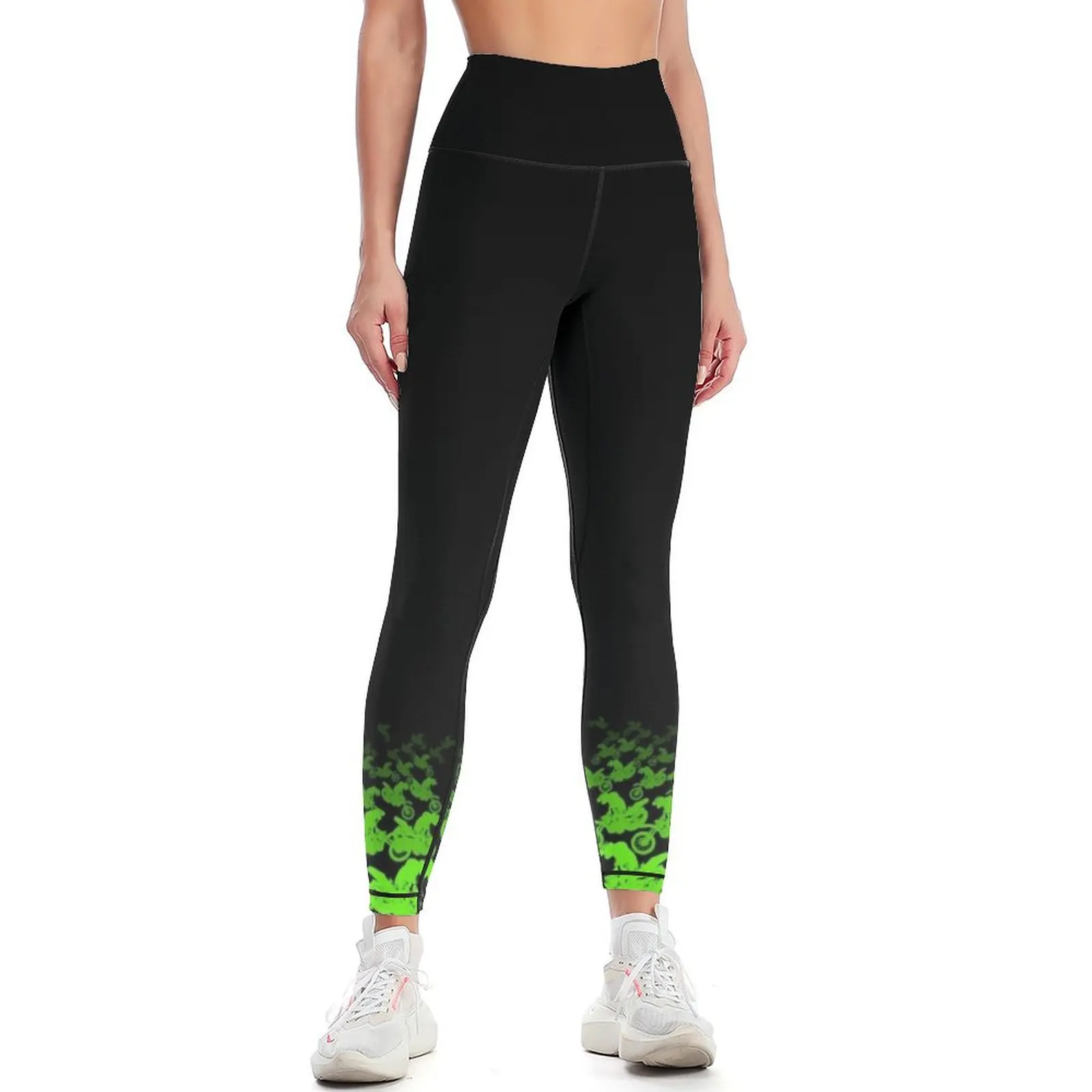 Motocross dirt bike braaap Leggings fitness set gym Fitness clothing sport pants Womens Leggings