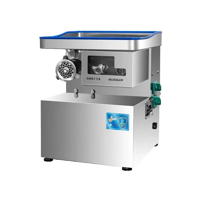300KG/h Dual-Motor Tabletop Electric Meat Grinder, Commercial Meat Mincer Cutting Machine for Meat Processing