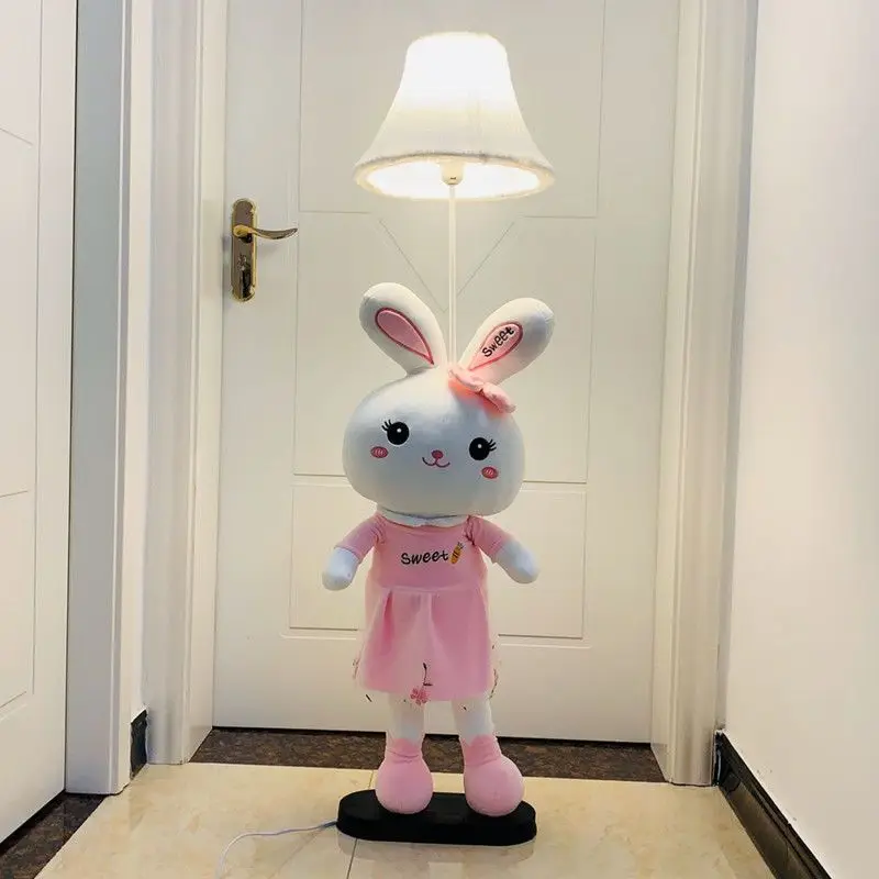 Scandinavian Animal Floor Lamp with Shelf Remote Control Night Light for Kids Room Bedroom Living Room Lighting