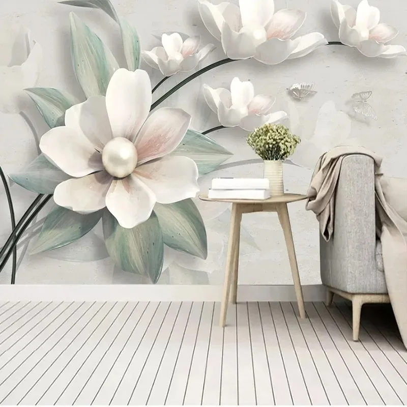 

3D European Jewelry Flower Mural Wallpaper for Living Room Bedroom TV Background Wall Art Home Décor Papel De Parede