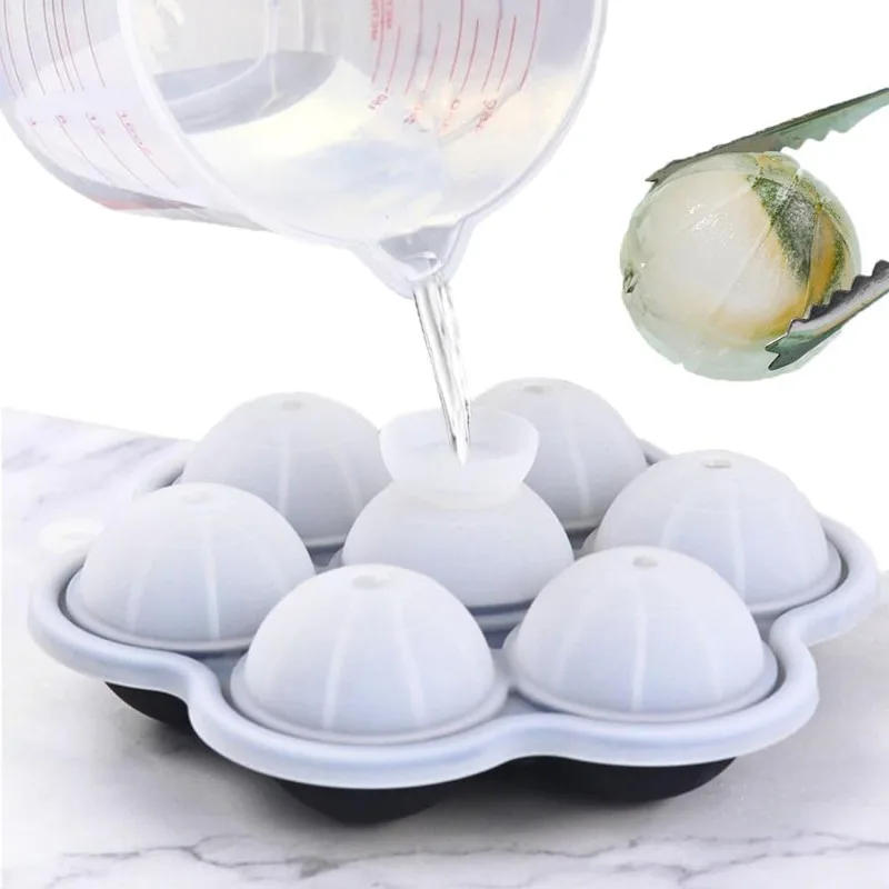 

1pcs 7 Round Ball Ice Cube Shape Silicone Foldable Leakproof 5cm Round Ice Cube Silicone Ice Cube Maker for Chilled Whisky Juice