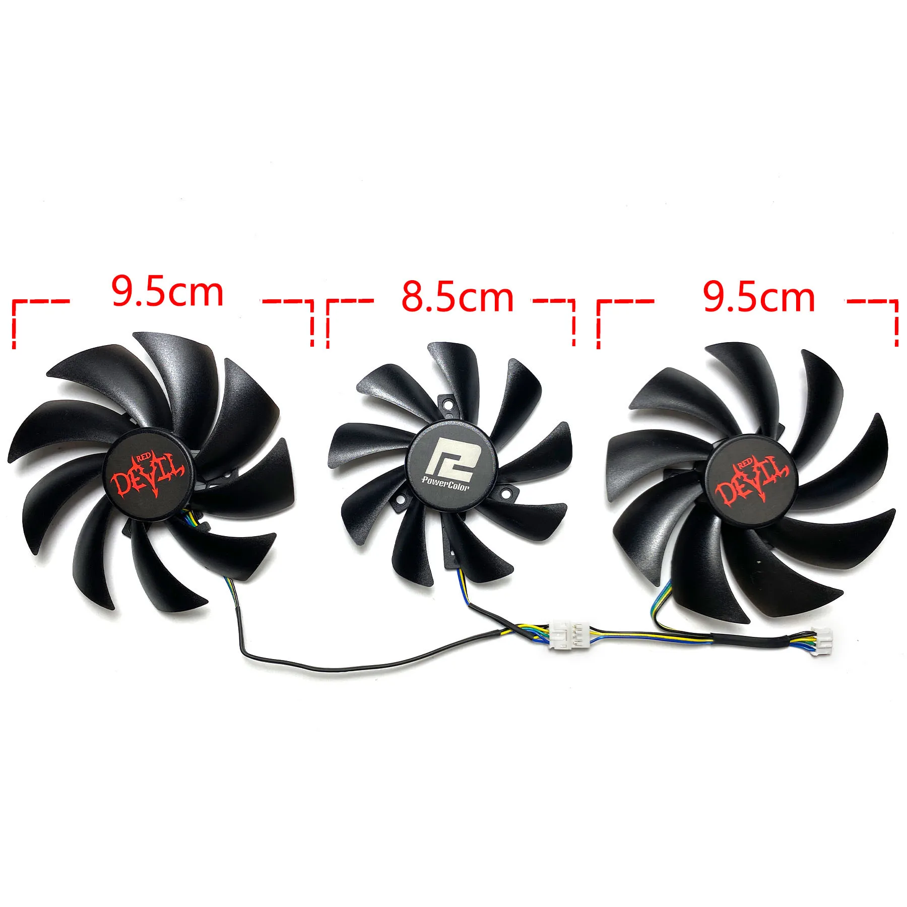 New For POWERCOLOR Radeon RX6700XT 6750 6750XT  6800 6800XT 6900XT 6950XT Red Devil OC Graphics Card Replacement Fan