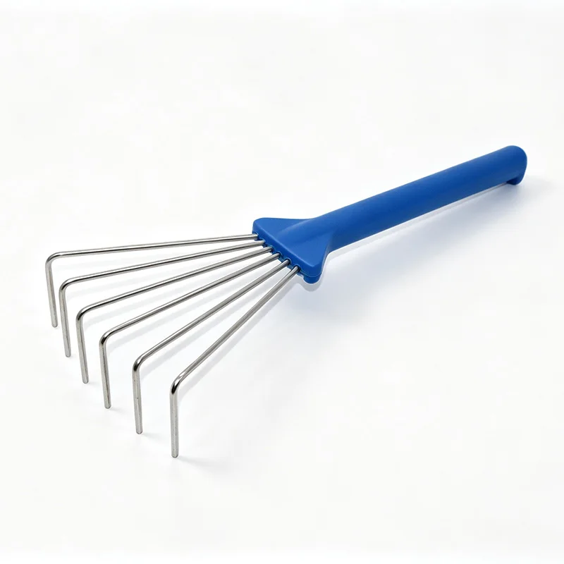 Tile Mortar Leveling Rake, Ergonomic Mortar Rake with Six Teeth, Notched Trowel for Floor Laying