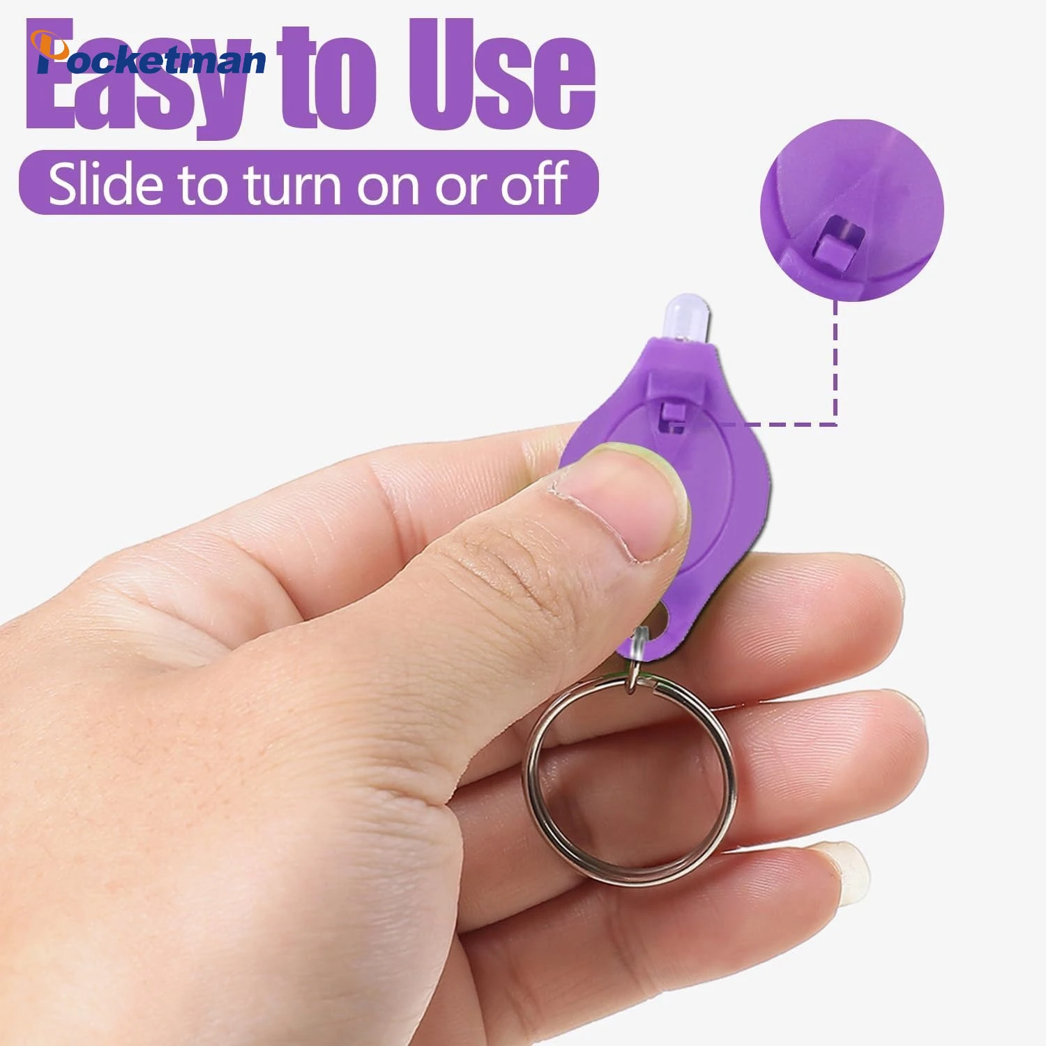 Mini Flashlight Keychain Lights UV Keyring Light Super Bright Pocket Mini LED Keychain Flashlight Small Torch Emergency Light
