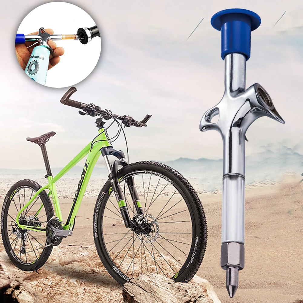 Bicycle Grease Injector Gun Bicycle Grease Gun Visible Bike Lubricant Injector Ergonomic Bike Lubrication Tool for Mountain Bike